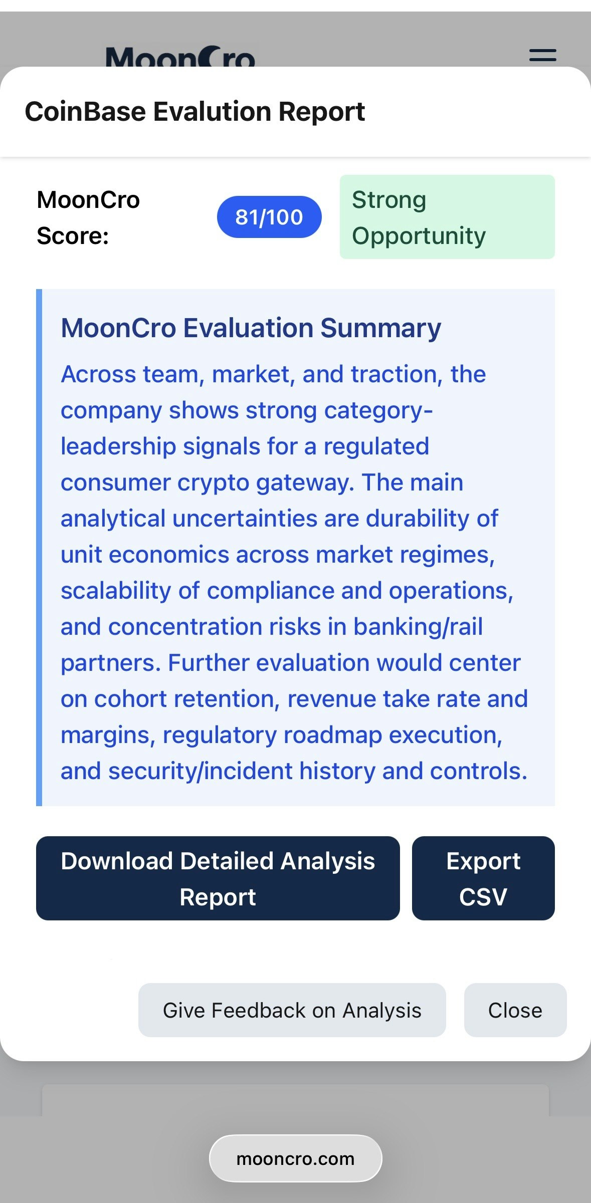 MoonCro  - Screenshot 4 showing product features and functionality