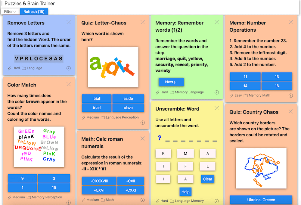 Mídia 1 de Brain Trainer - quebra -cabeças sem fim - Treine sua memória, pensamento lógico e habilidades matemáticas