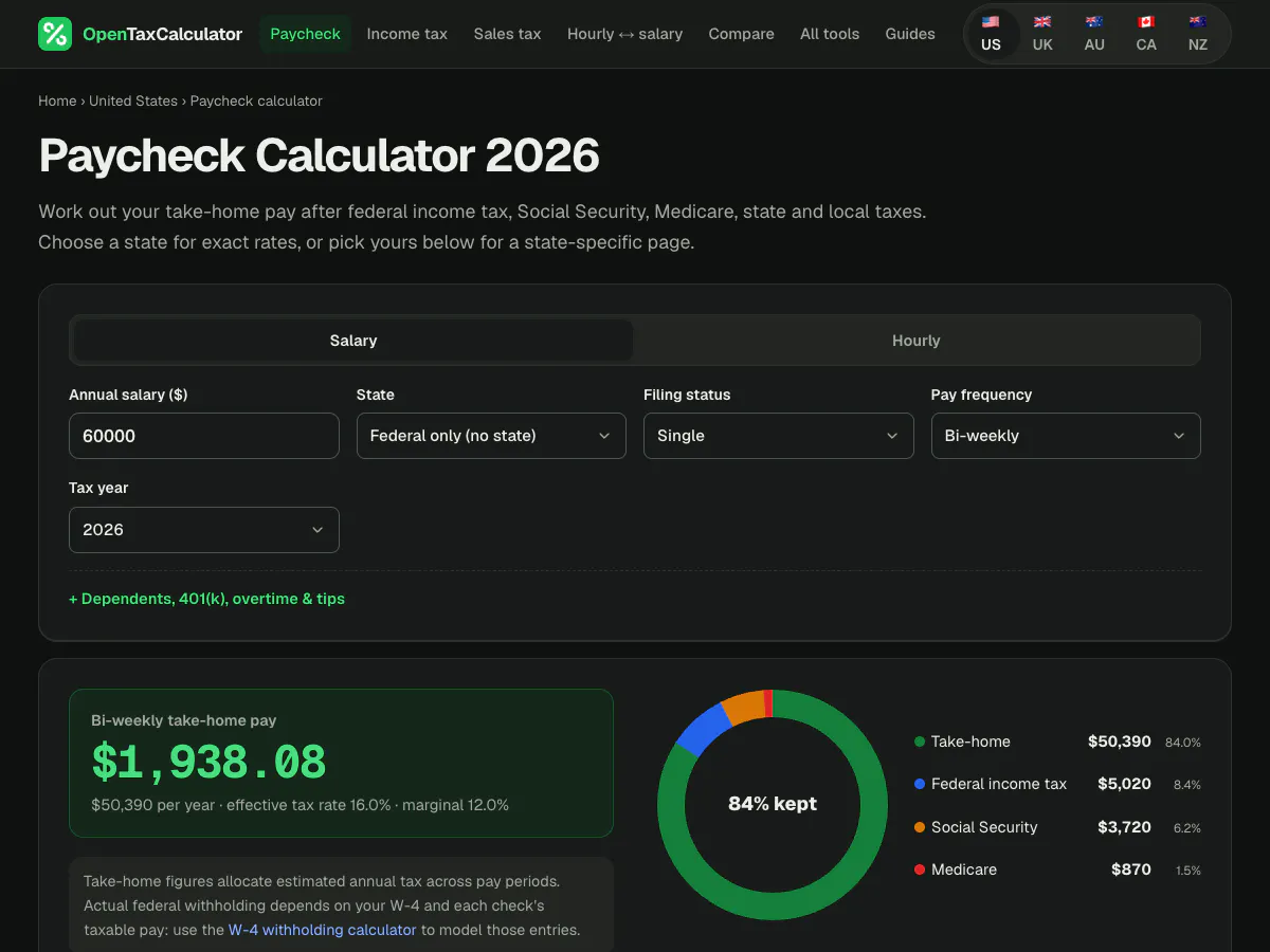 OpenTaxCalculator gallery image