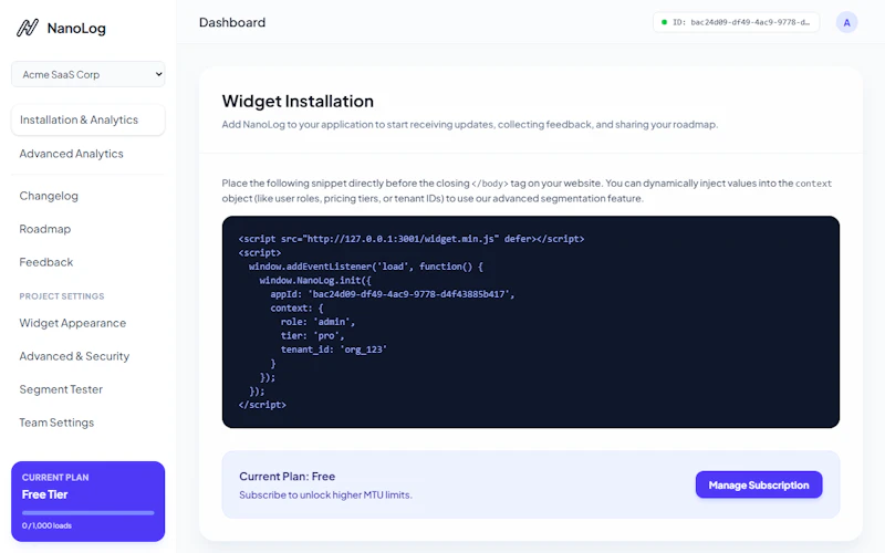 NanoLog screenshot 2