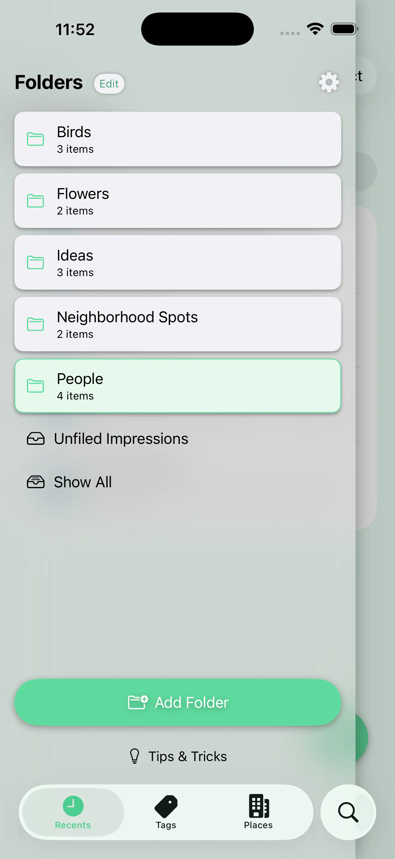 Impression Journal screenshot