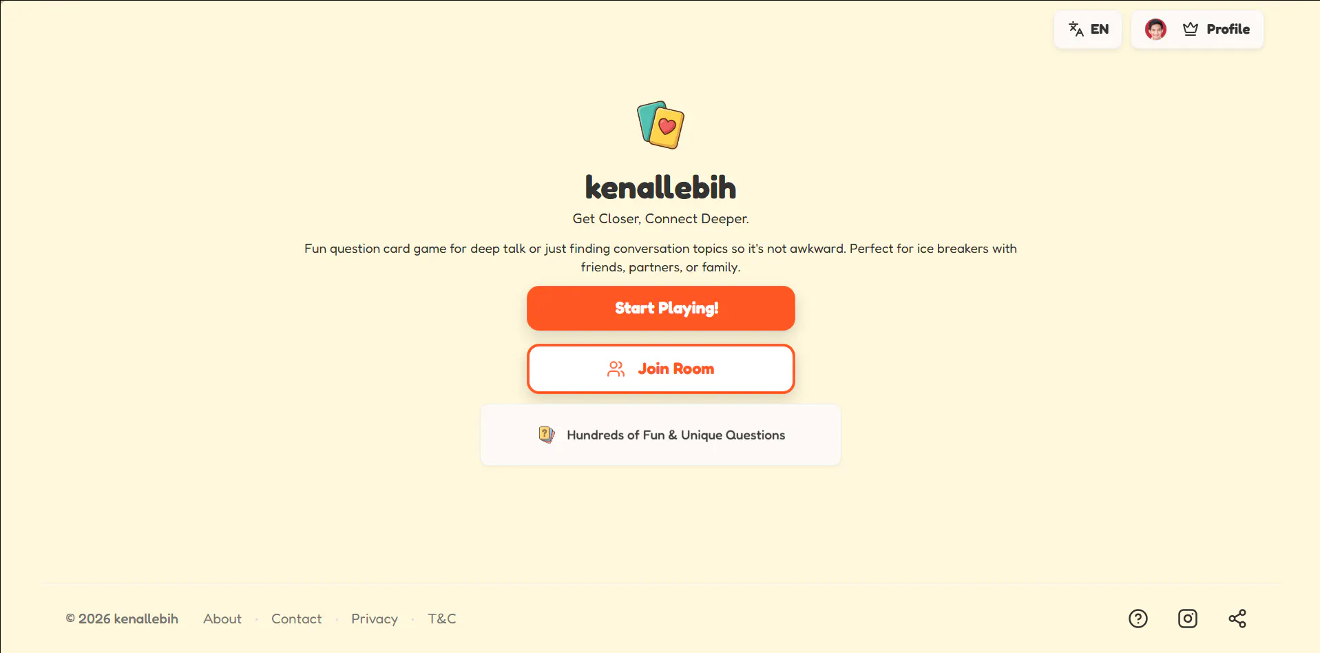 kenallebih — AI-powered deep-talk game gallery image