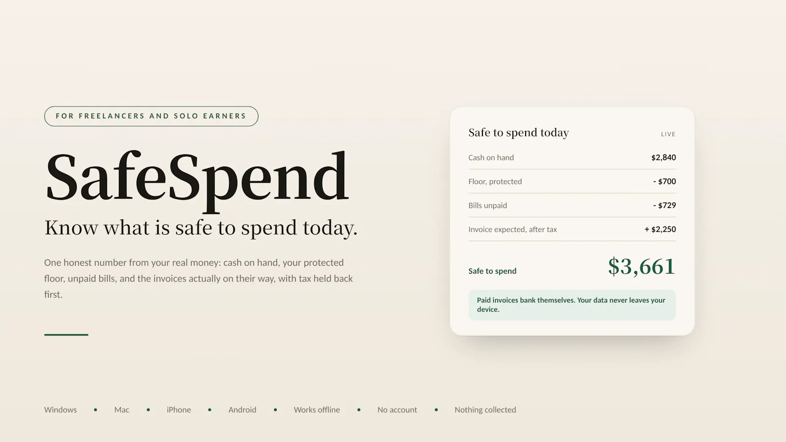 SafeSpend screenshot 2