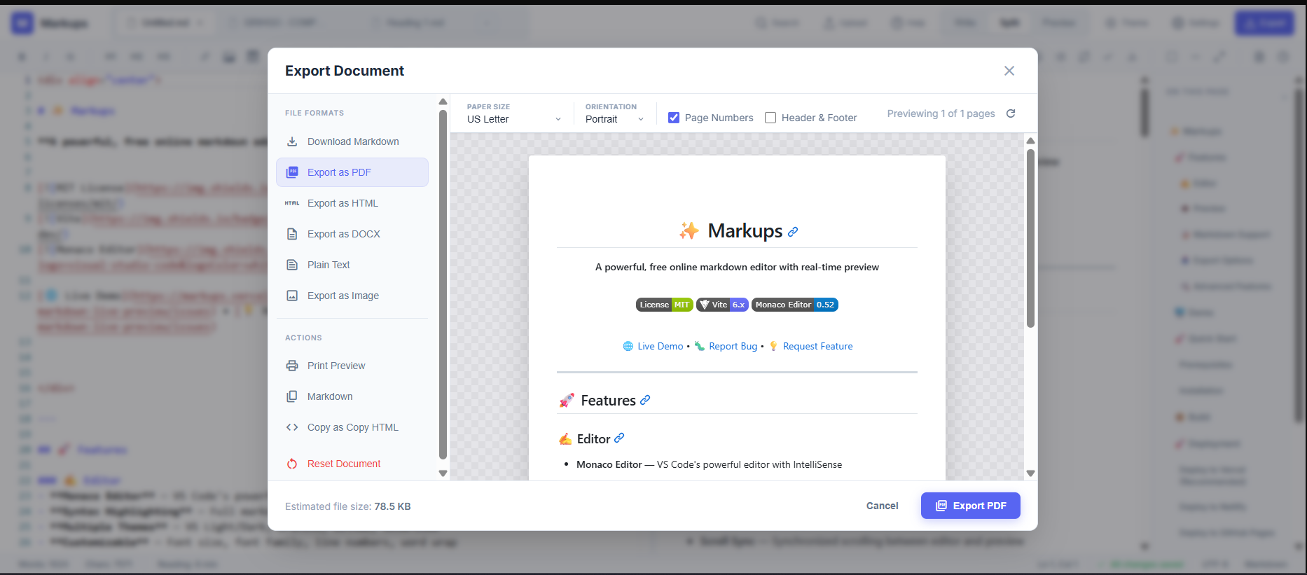 Markups - Screenshot 3 showing product features and functionality