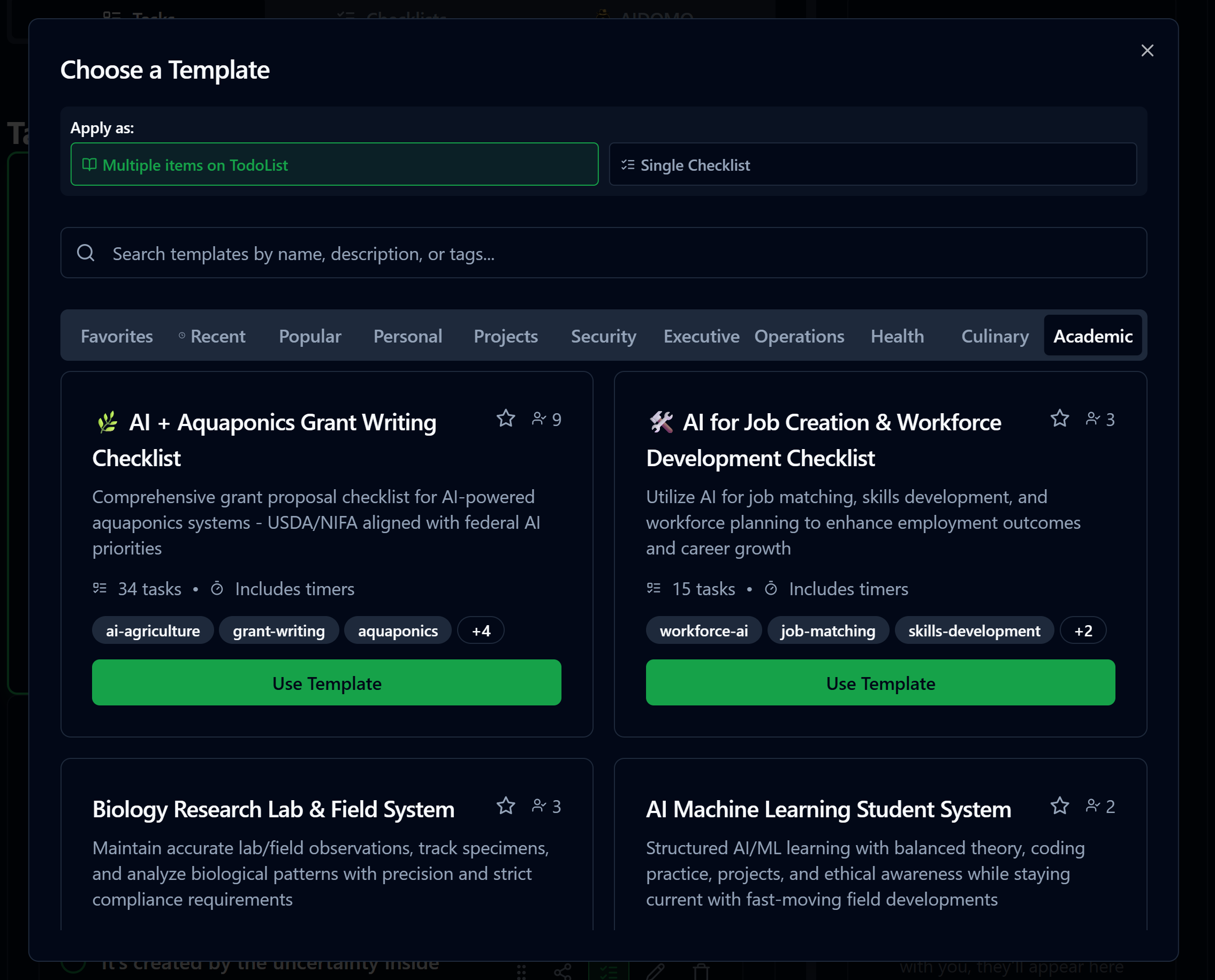 aichecklist.io productivity & scheduling gallery image