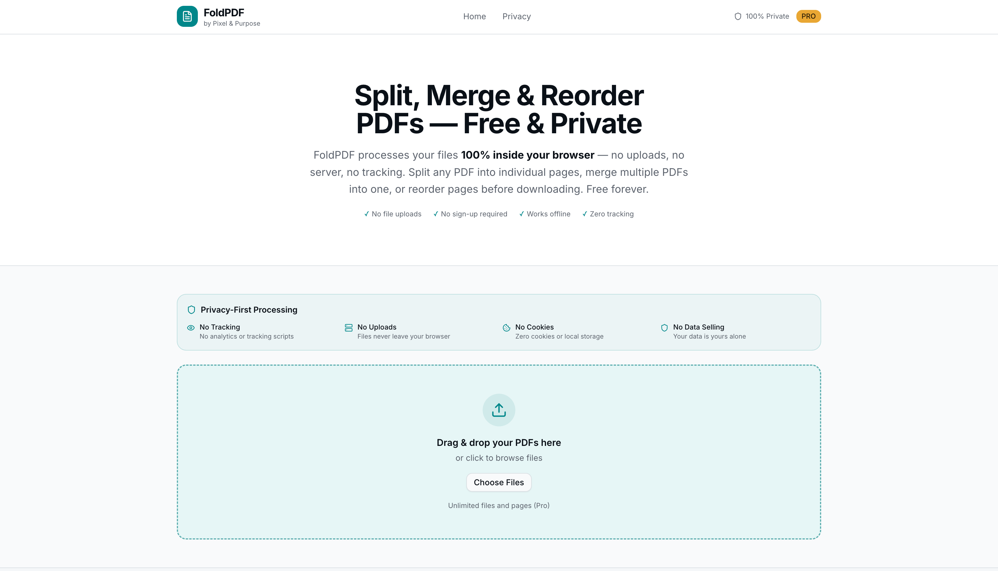 FoldPDF - Product Hunt launch logo and brand identity