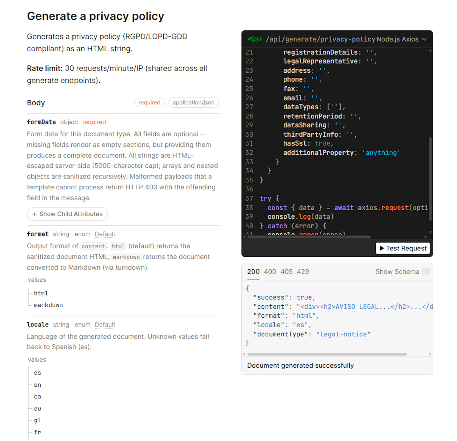 GenLegalTxts screenshot 3