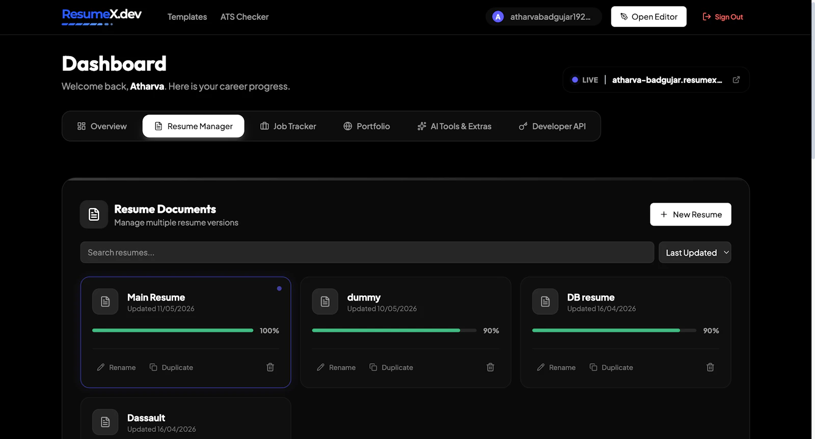Resumex.dev screenshot 3
