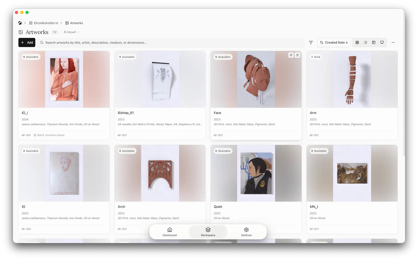 OPUS Studio management for artists screenshot 3