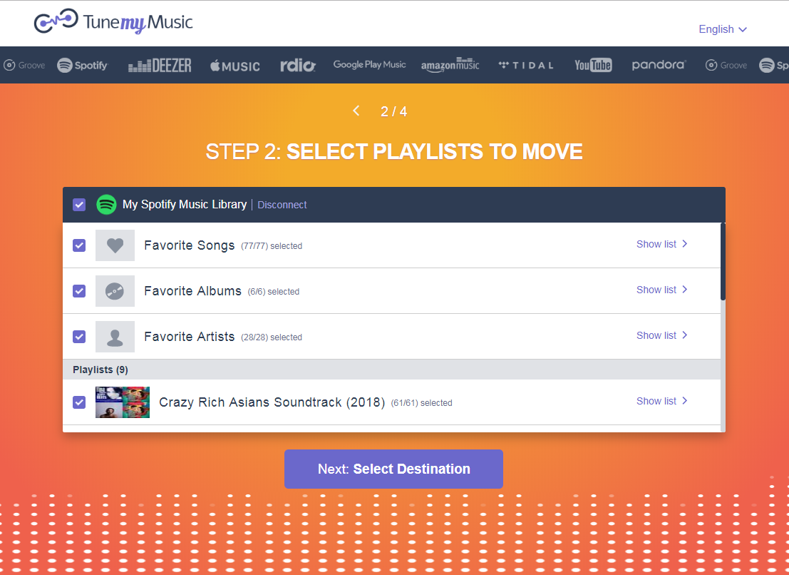 TuneMyMusic gallery image