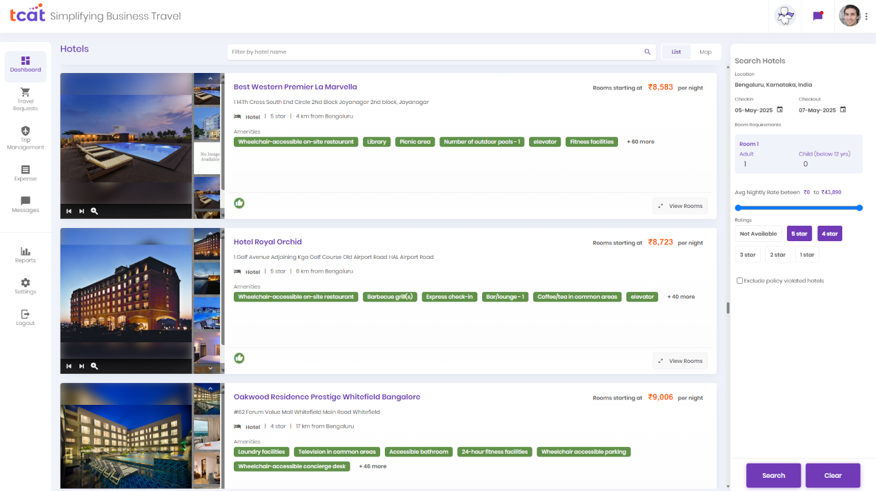 One platform for travel & expenses - Screenshot 4 showing product features and functionality