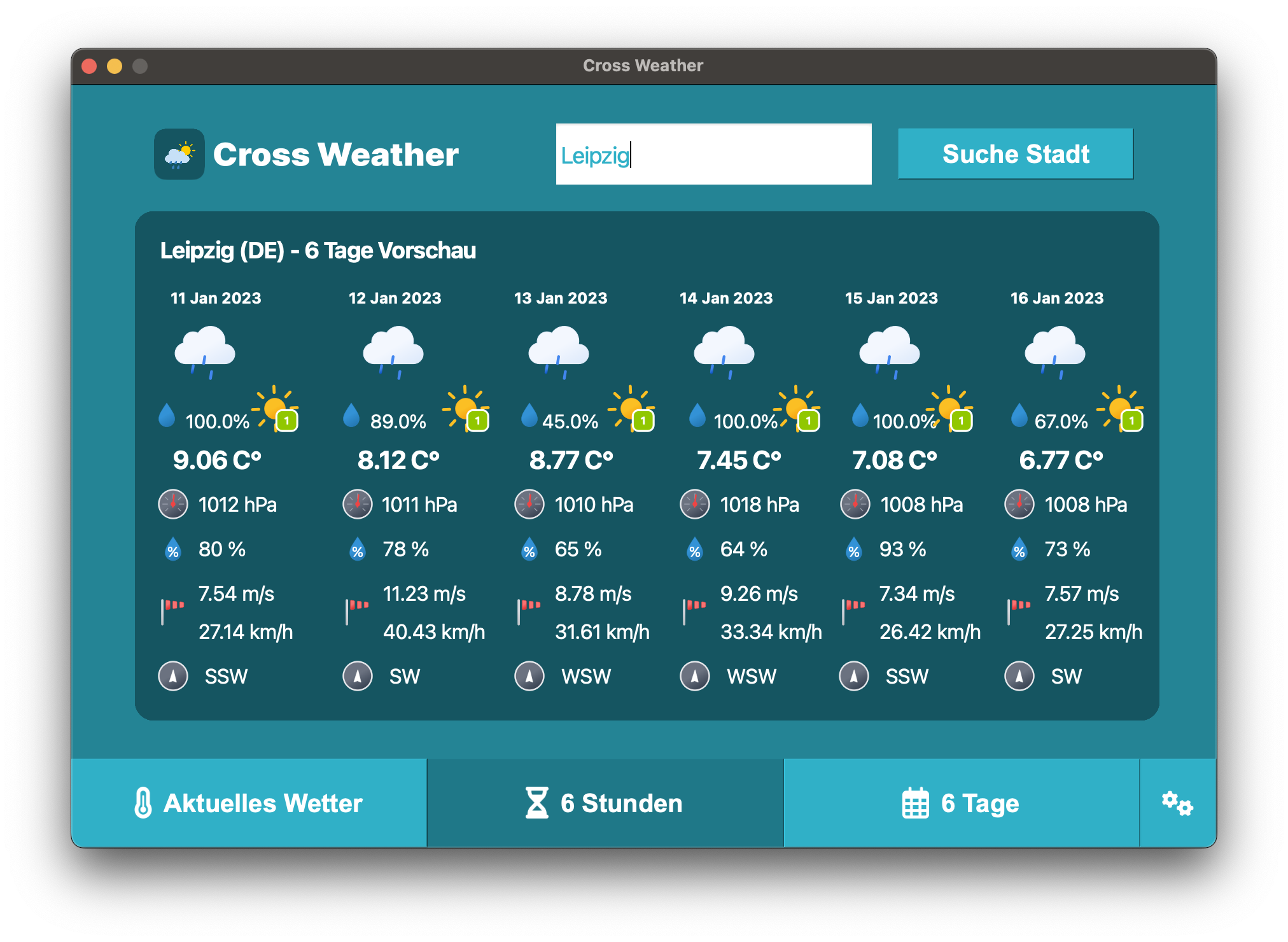 Crossweather- 독일 날씨 앱 - Windows 및 Apple Chips Mac 용 독일 애니메이션 날씨 앱 미디어 4