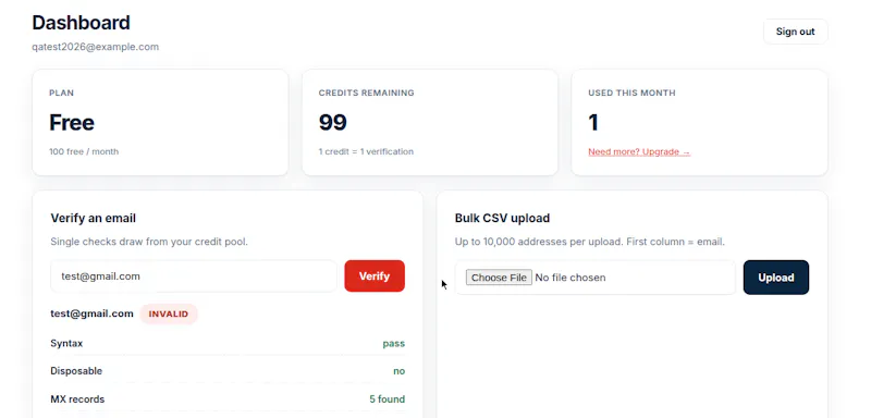 Email Verify screenshot 2