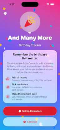 Any Many More: Birthday Alerts
