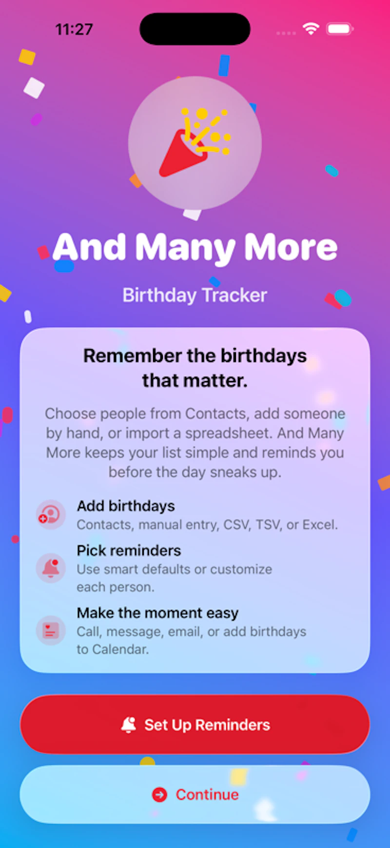 Any Many More: Birthday Alerts screenshot 1