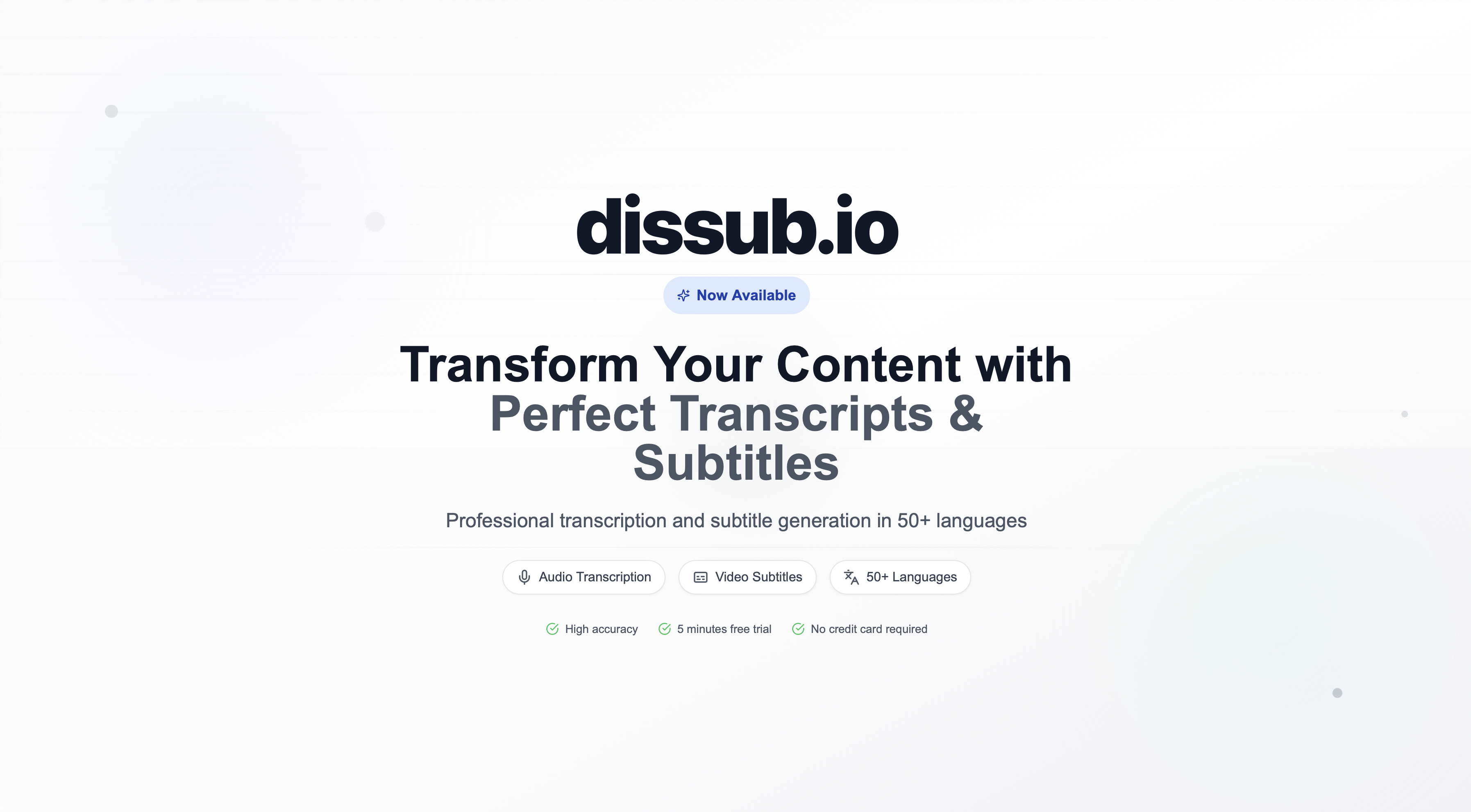 dissub - オーディオとビデオに最適なトランスクリプトと字幕メディア1