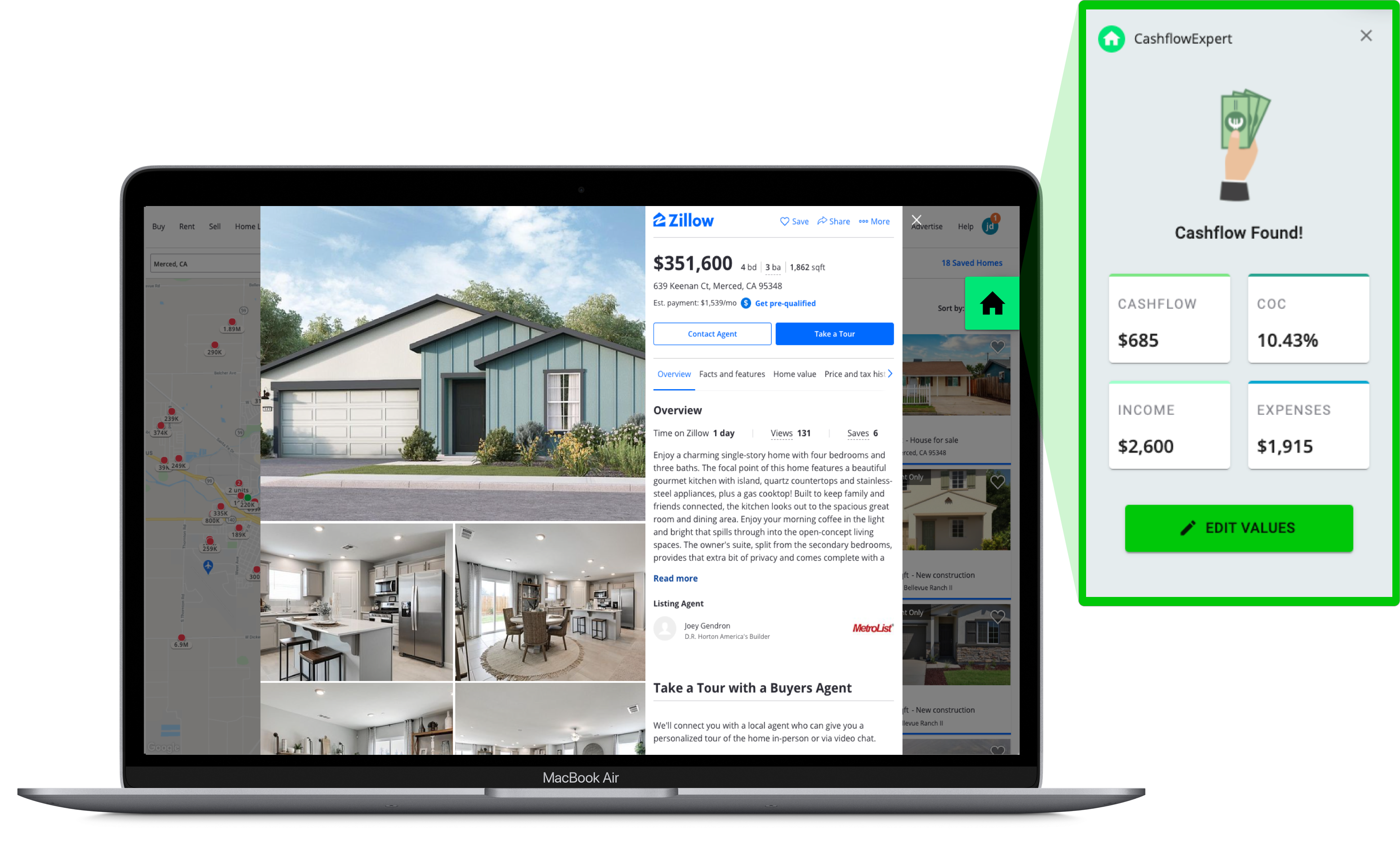Rental Cash Flow Calculator Chrome Ext gallery image