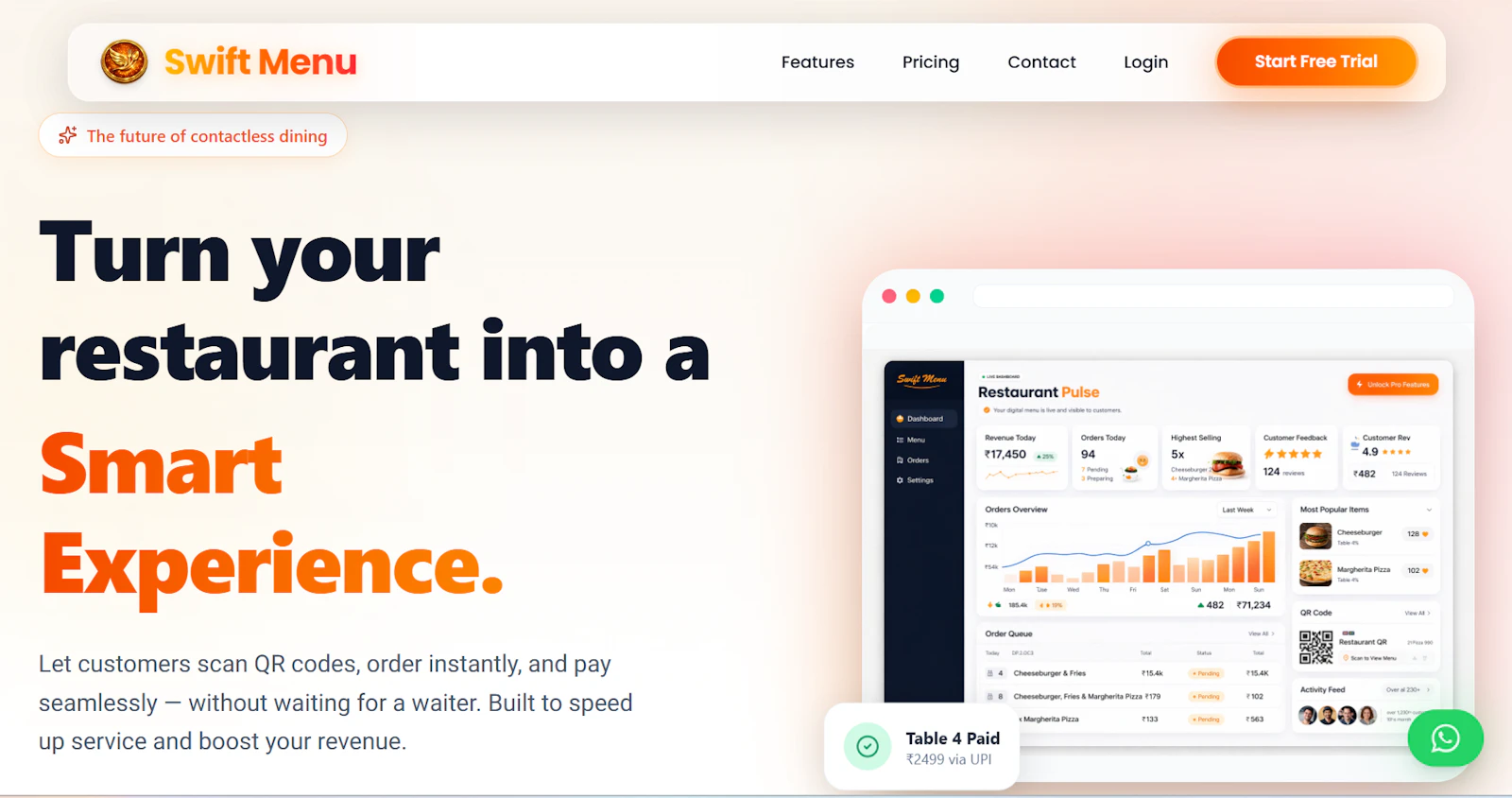 SwiftMenu — Digital Restaurant Menu screenshot 1