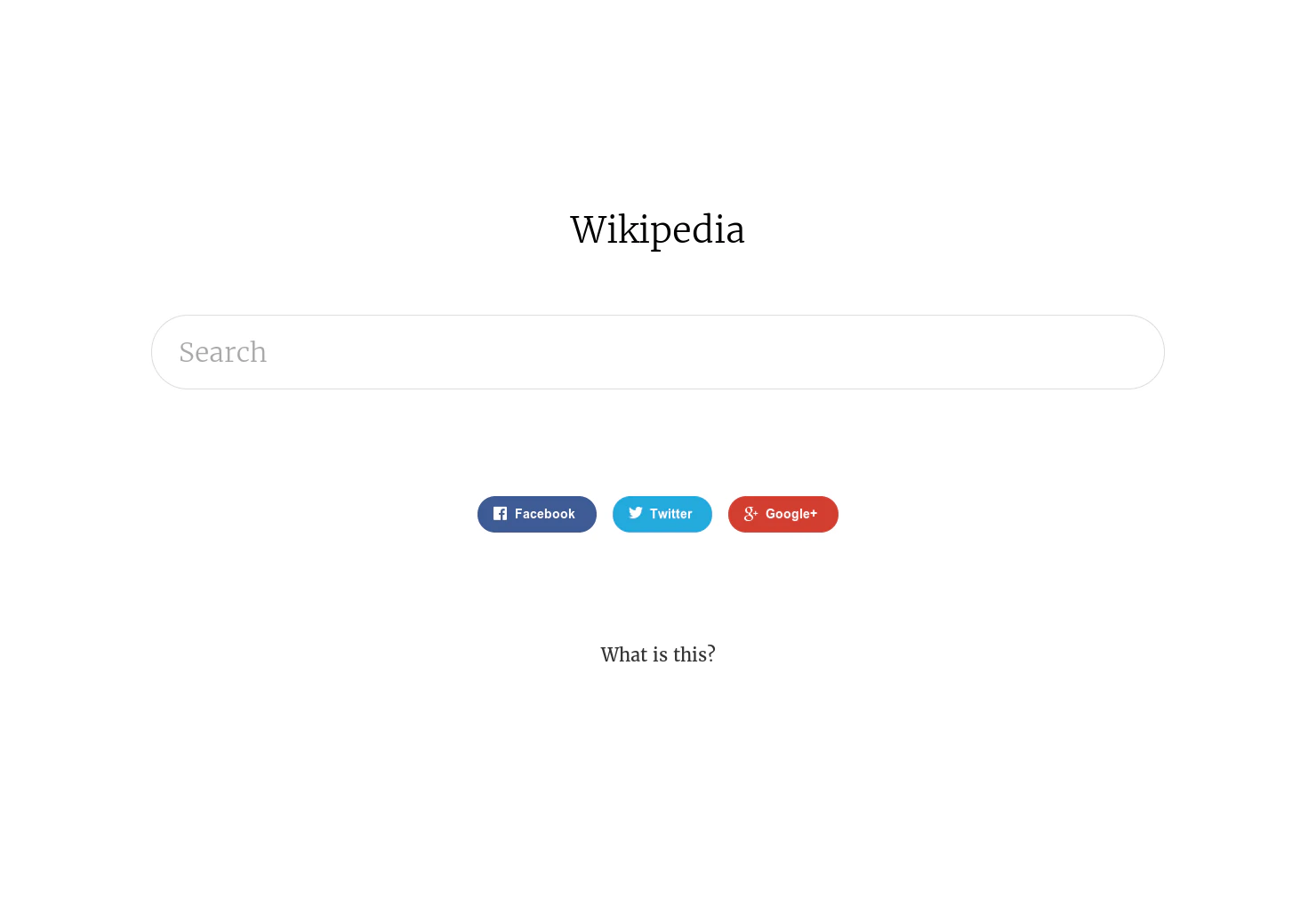 Minimal Wikipedia