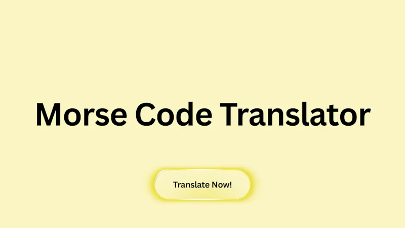Morse Code Translator screenshot 1