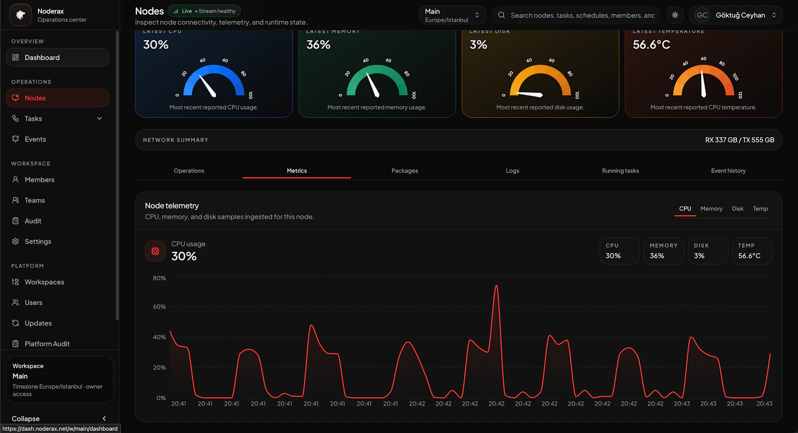 Noderax — Infrastructure Control Plane screenshot 1