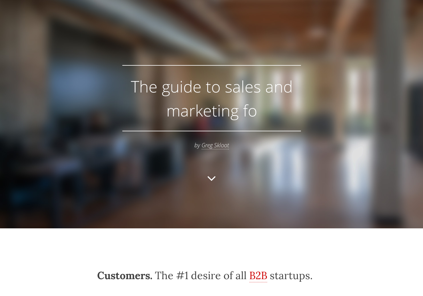 Startups Heart Customers