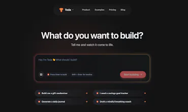 Teda.dev - AI app builder gallery image