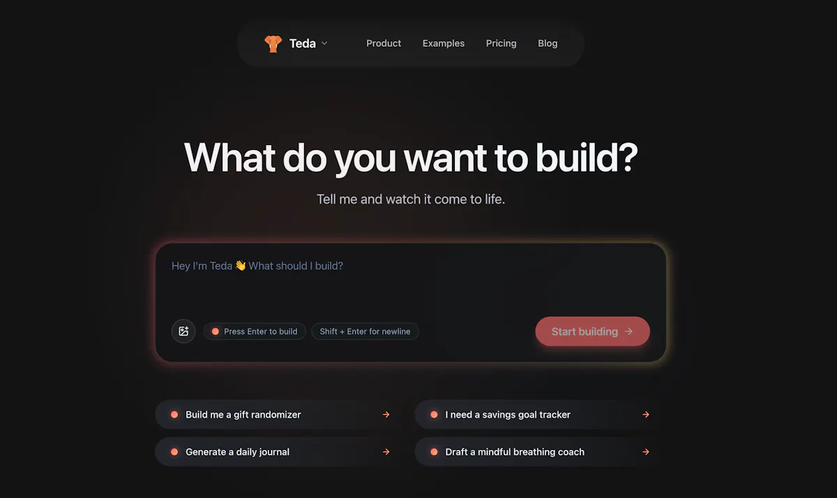 Teda.dev - AI app builder