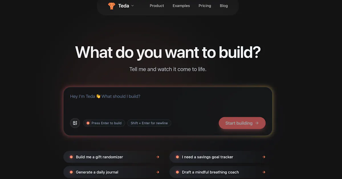 Teda.dev - AI app builder