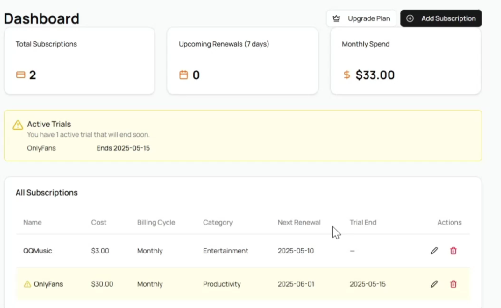 Mídia 1 de SUBEASY - Assinatura simples e rastreamento de teste