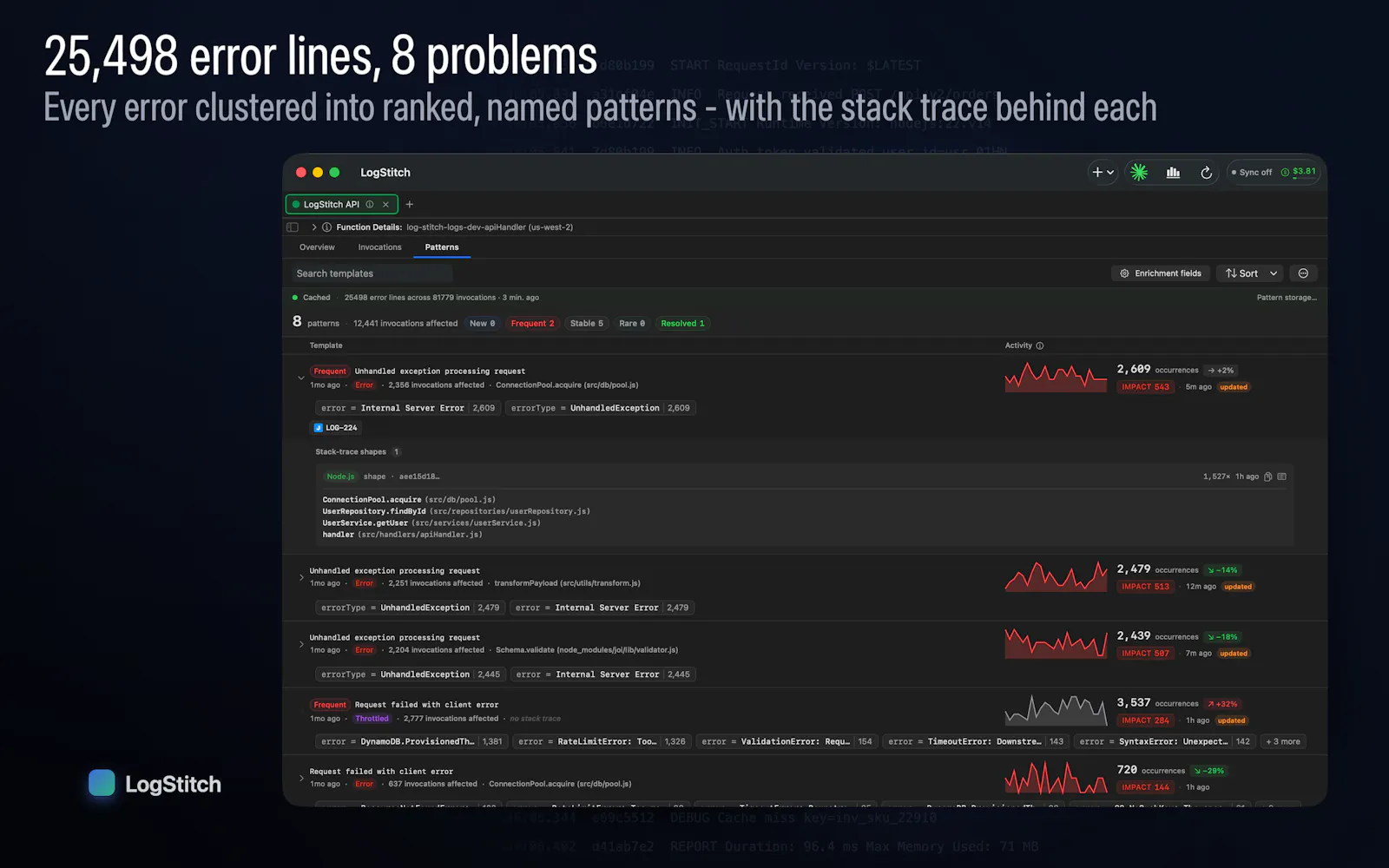 LogStitch screenshot 2