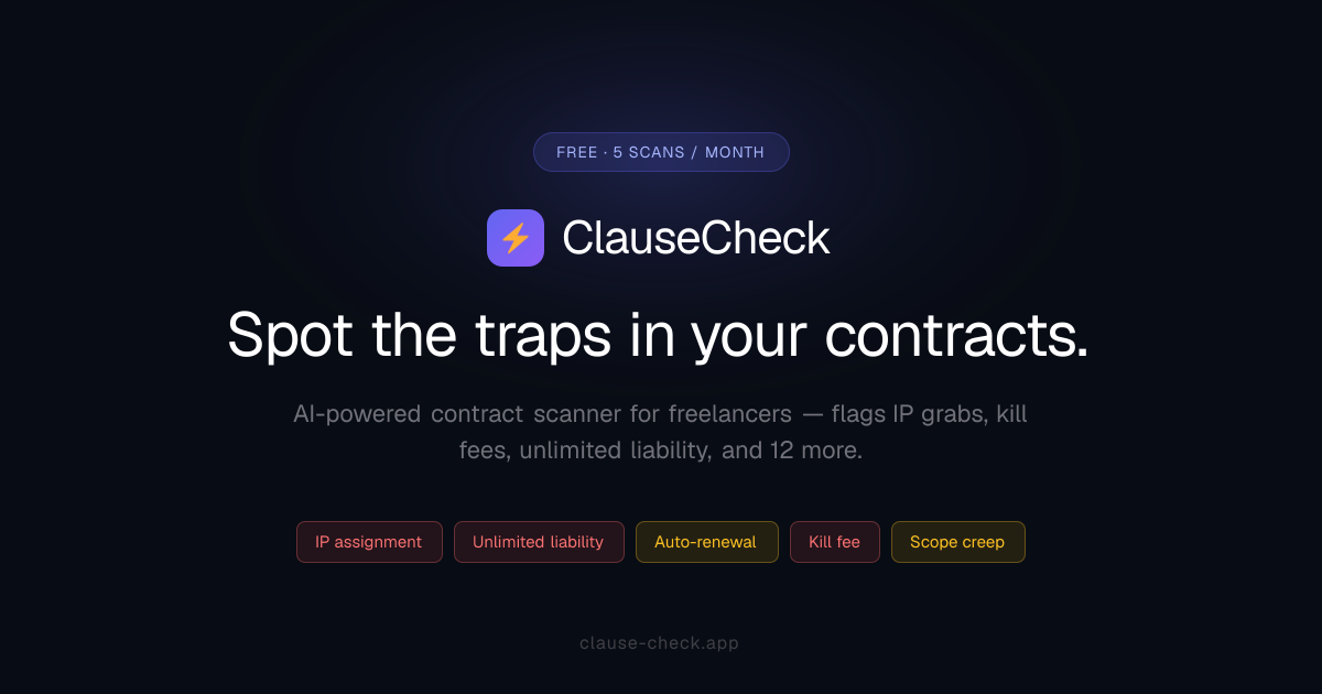 ClauseCheck — Stop signing bad contracts gallery image