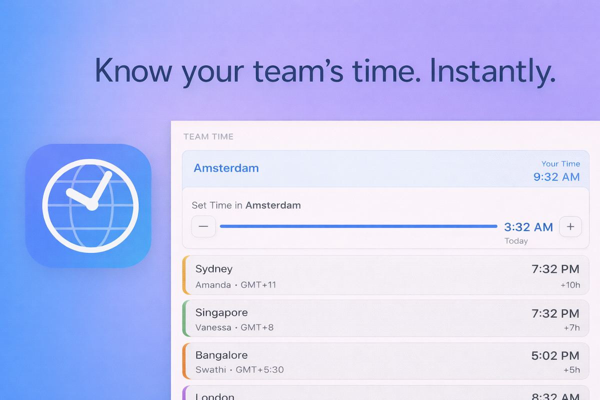 Team Timezones - Screenshot 2 showing product features and functionality
