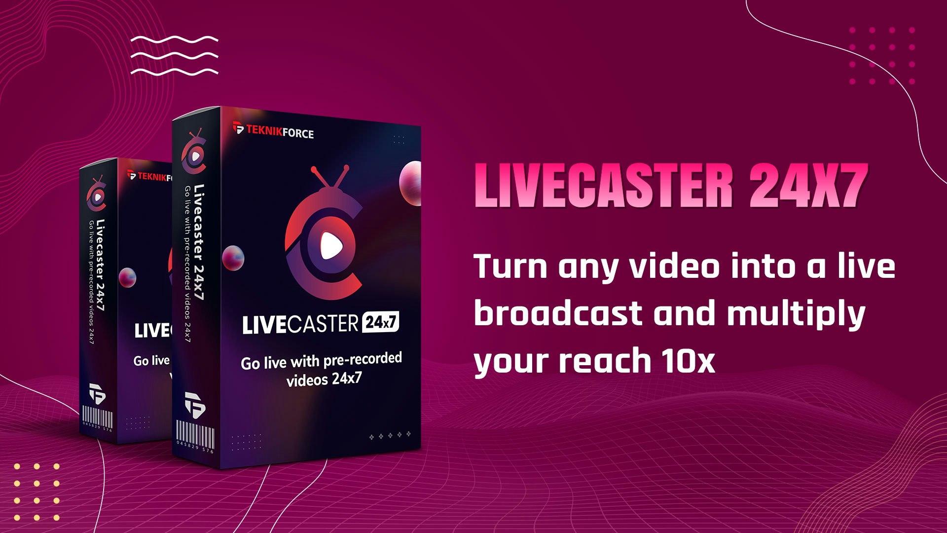 Livecaster 24×7 - Screenshot 2 showing product features and functionality