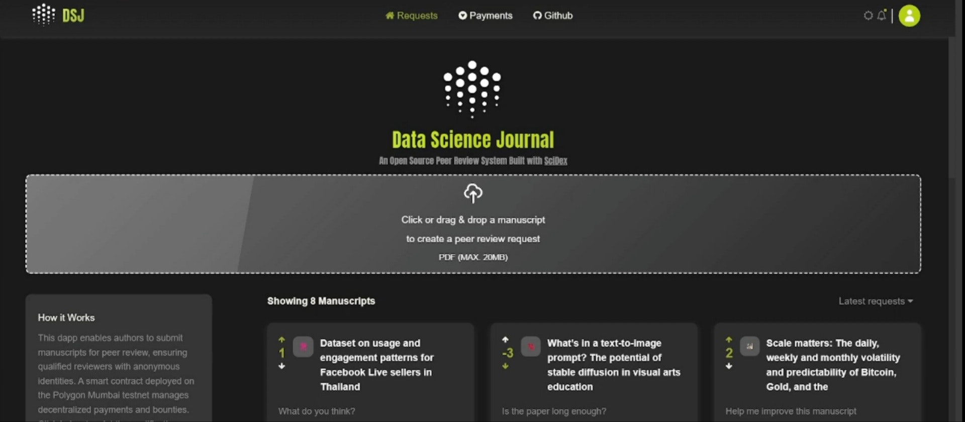 Scidex - Sistema di revisione tra pari in catena completa media 1