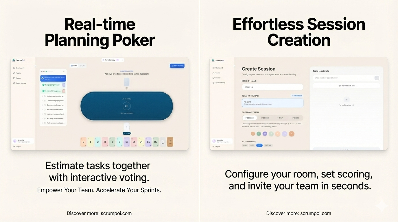 ScrumPoi - Screenshot 3 showing product features and functionality