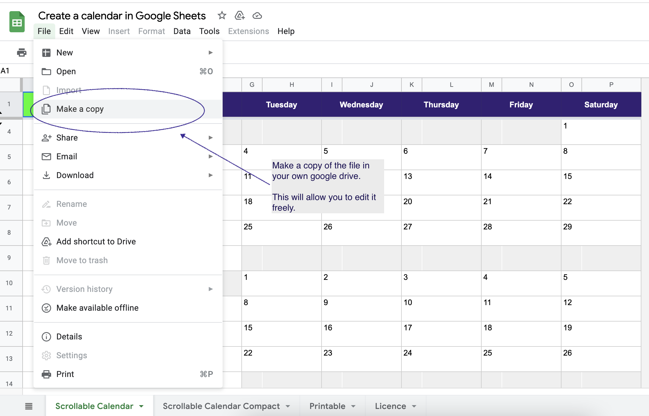 وسائط التقويمات داخل أوراق Google - قم بإنشاء طرق عرض تقويمية داخل أوراق Google لأي عام 2