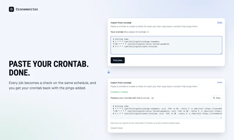 Cronomonitor screenshot 2