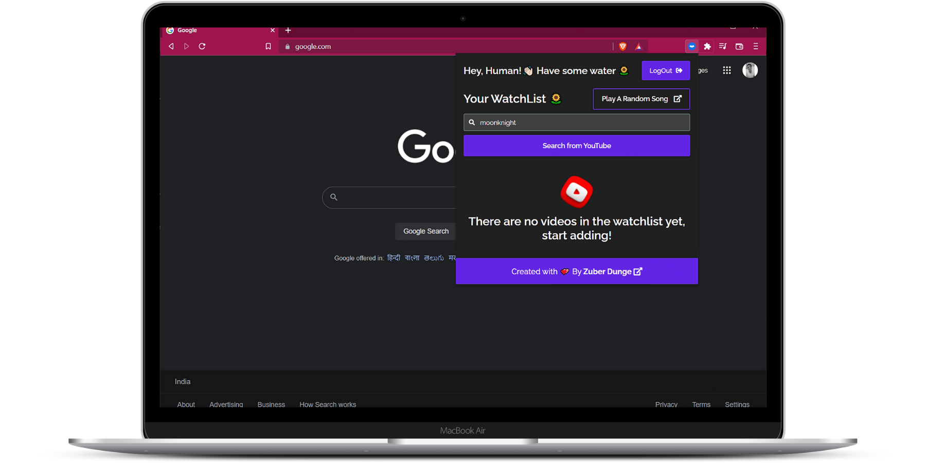batList - watchList for YouTube gallery image