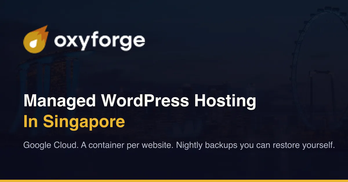 Oxyforge Wordpress Hosting gallery image