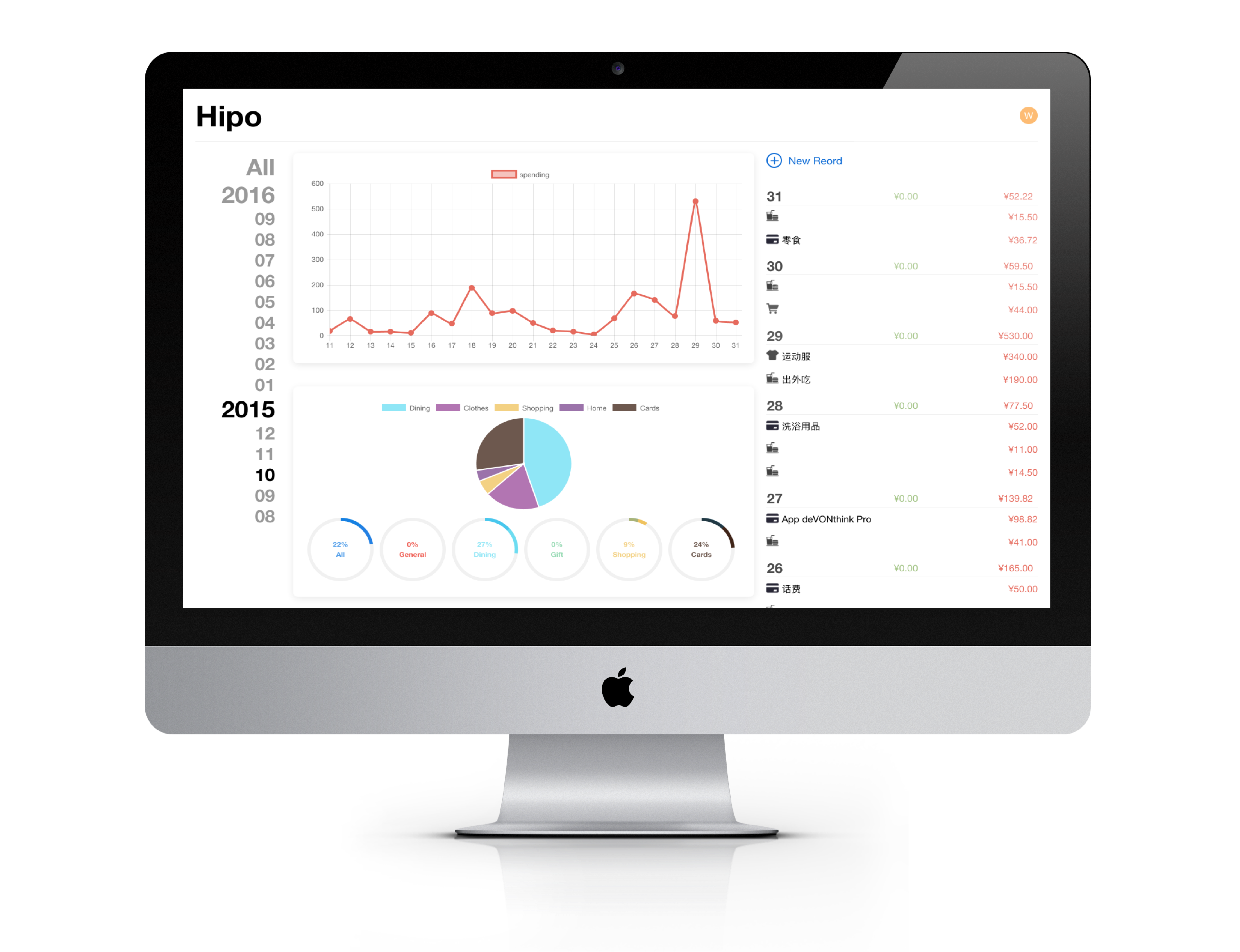 Hipo Dektop - Track your expenses and focus on budget balance