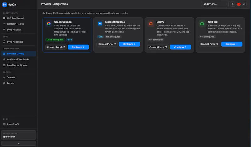 SynCal Dashboard screenshot 4
