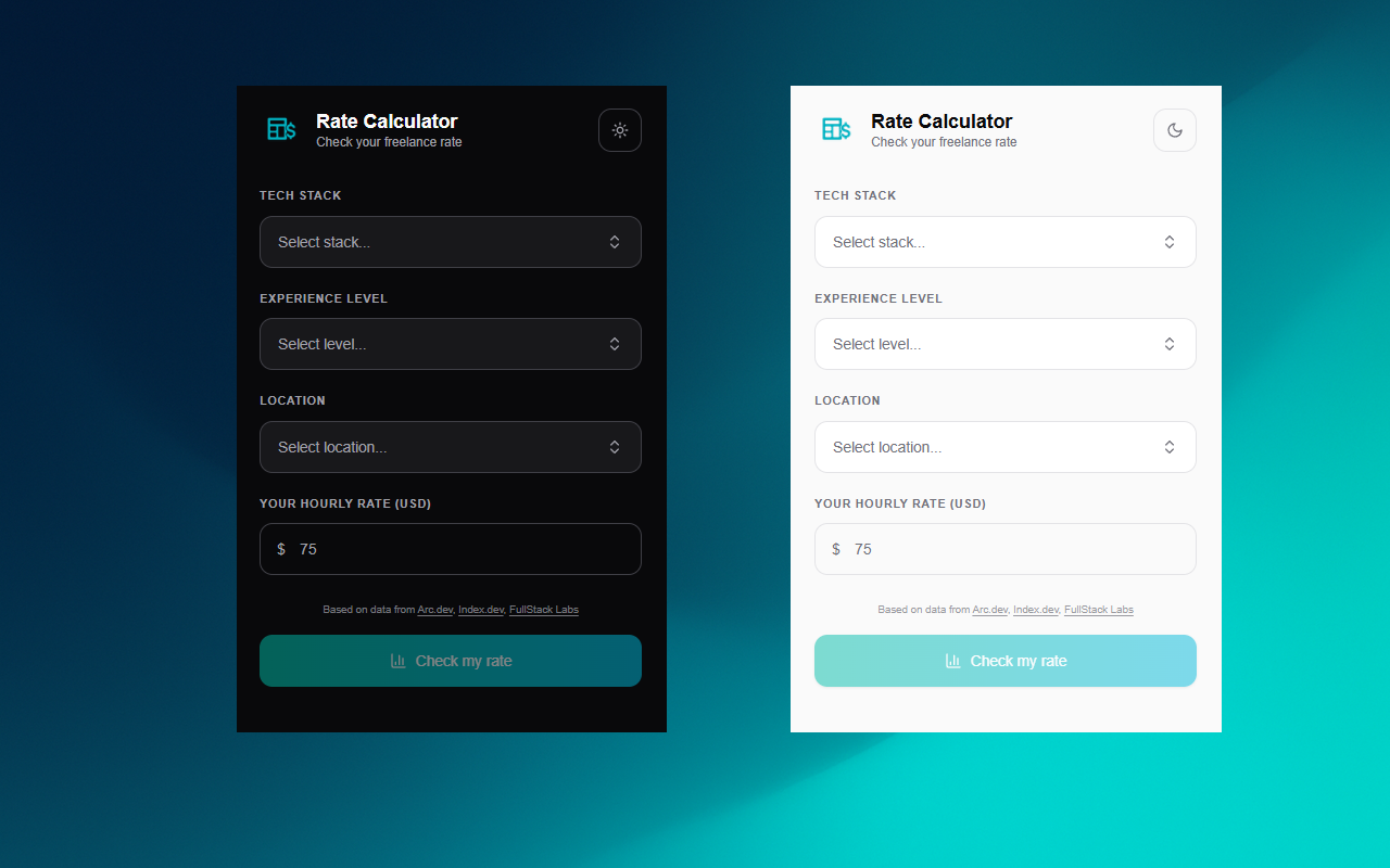 Freelance Rate Calculator - Screenshot 2 showing product features and functionality