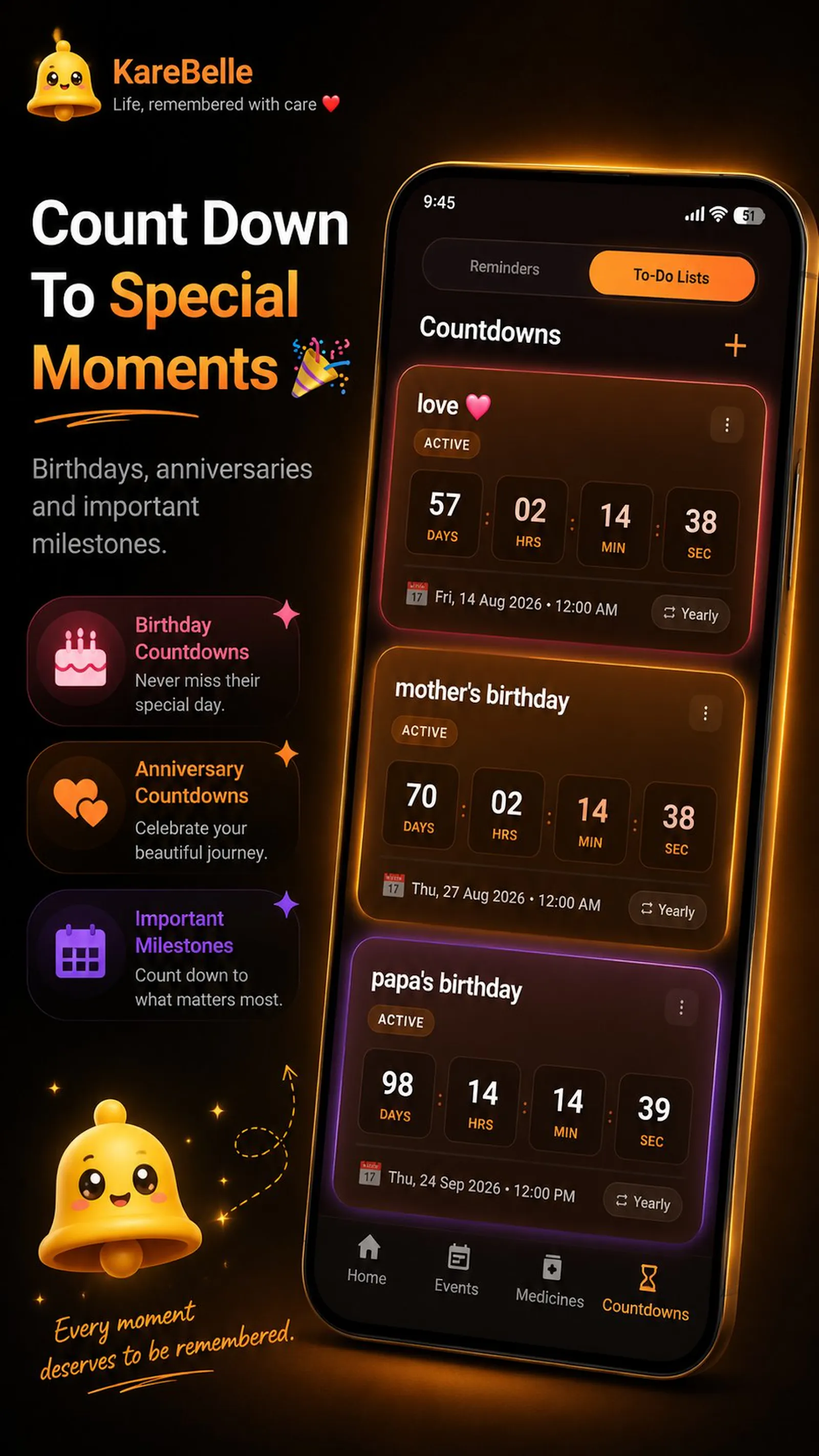 KareBelle- Reminders & Planner screenshot 7