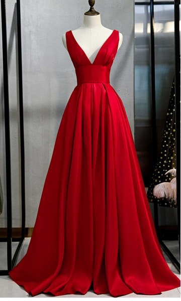 Vestidos de baile de baile longos vermelhos