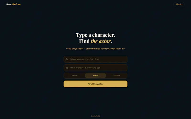 SeenBefore screenshot 1