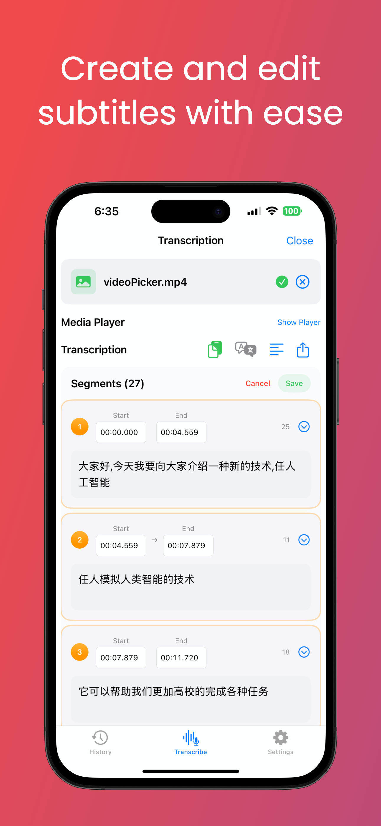 Média Moteur de transcription AI - Transcription et traduction de l'IA 4