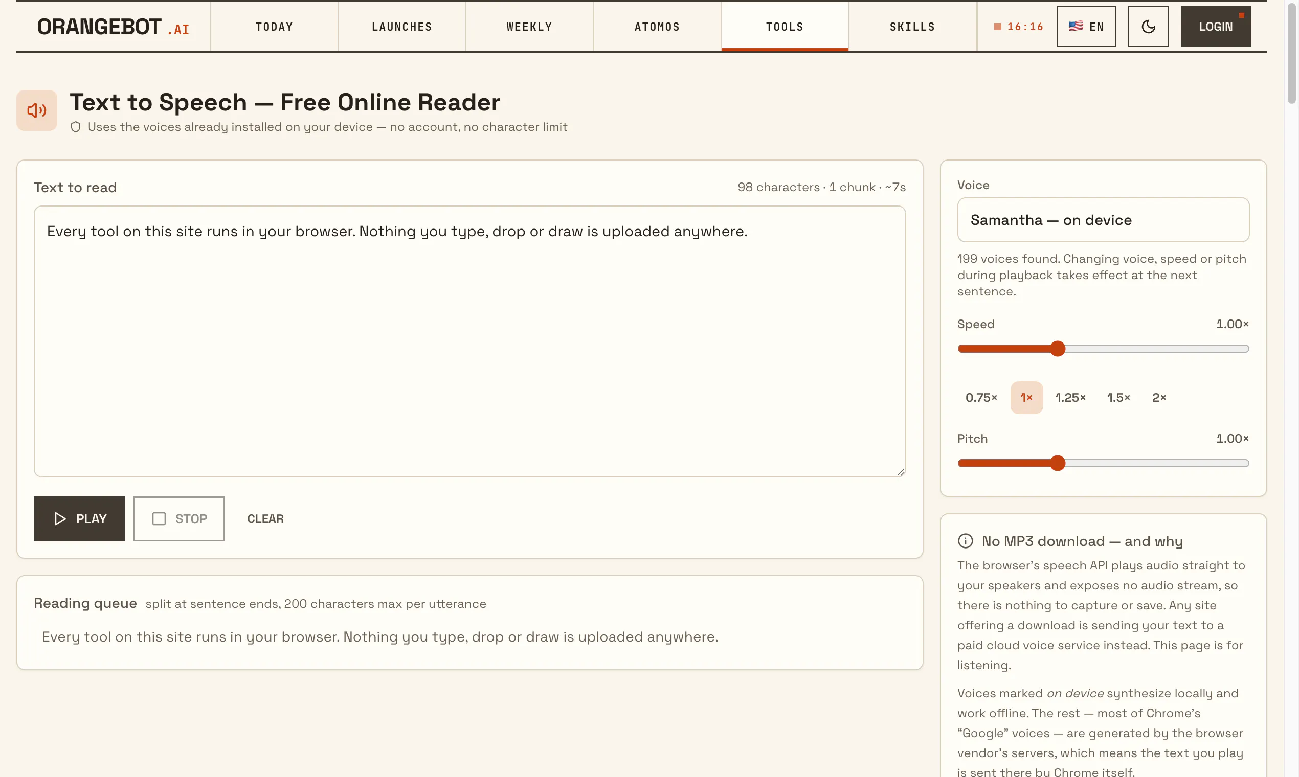 Text to Speech by OrangeBot gallery image