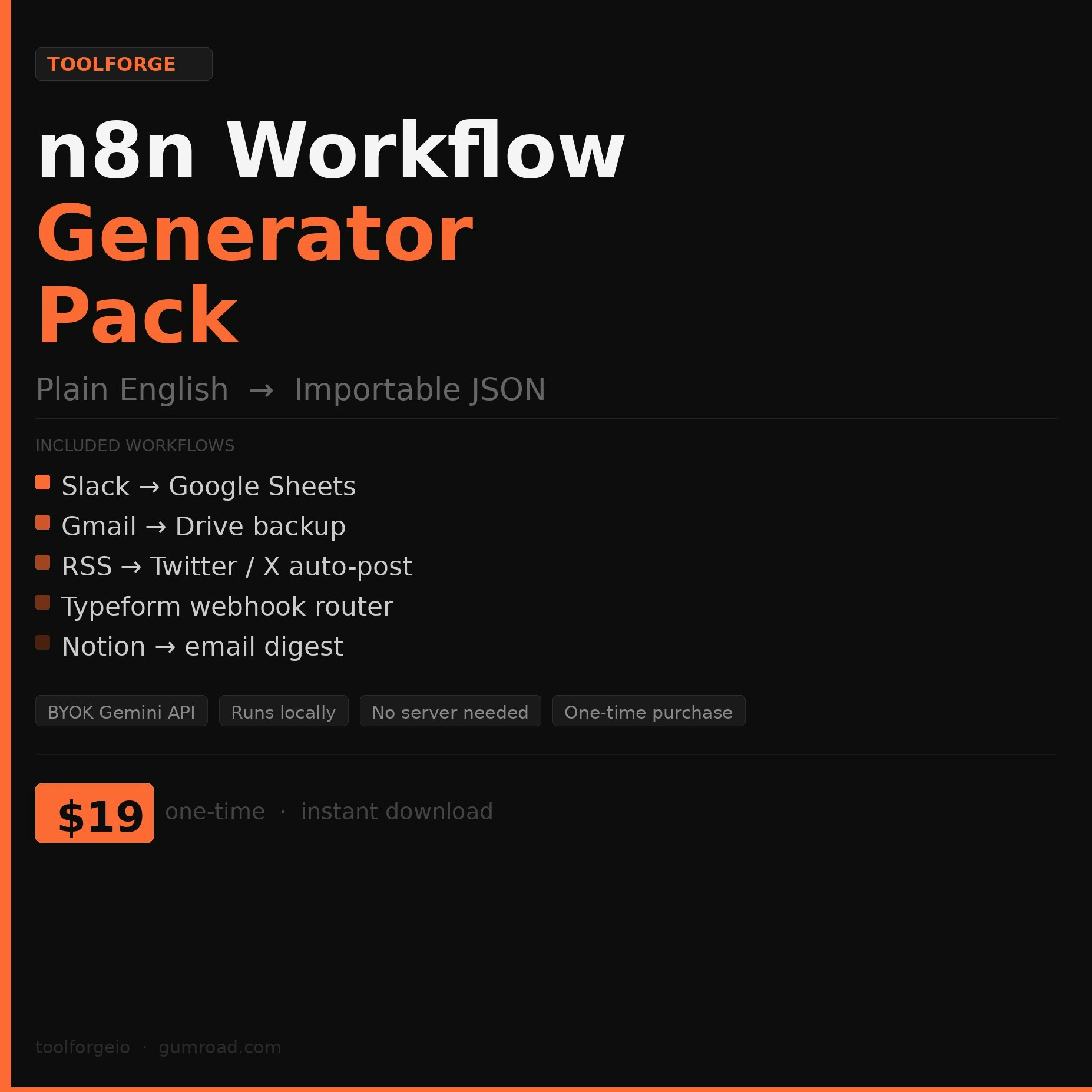 n8n Workflow Generator Pack