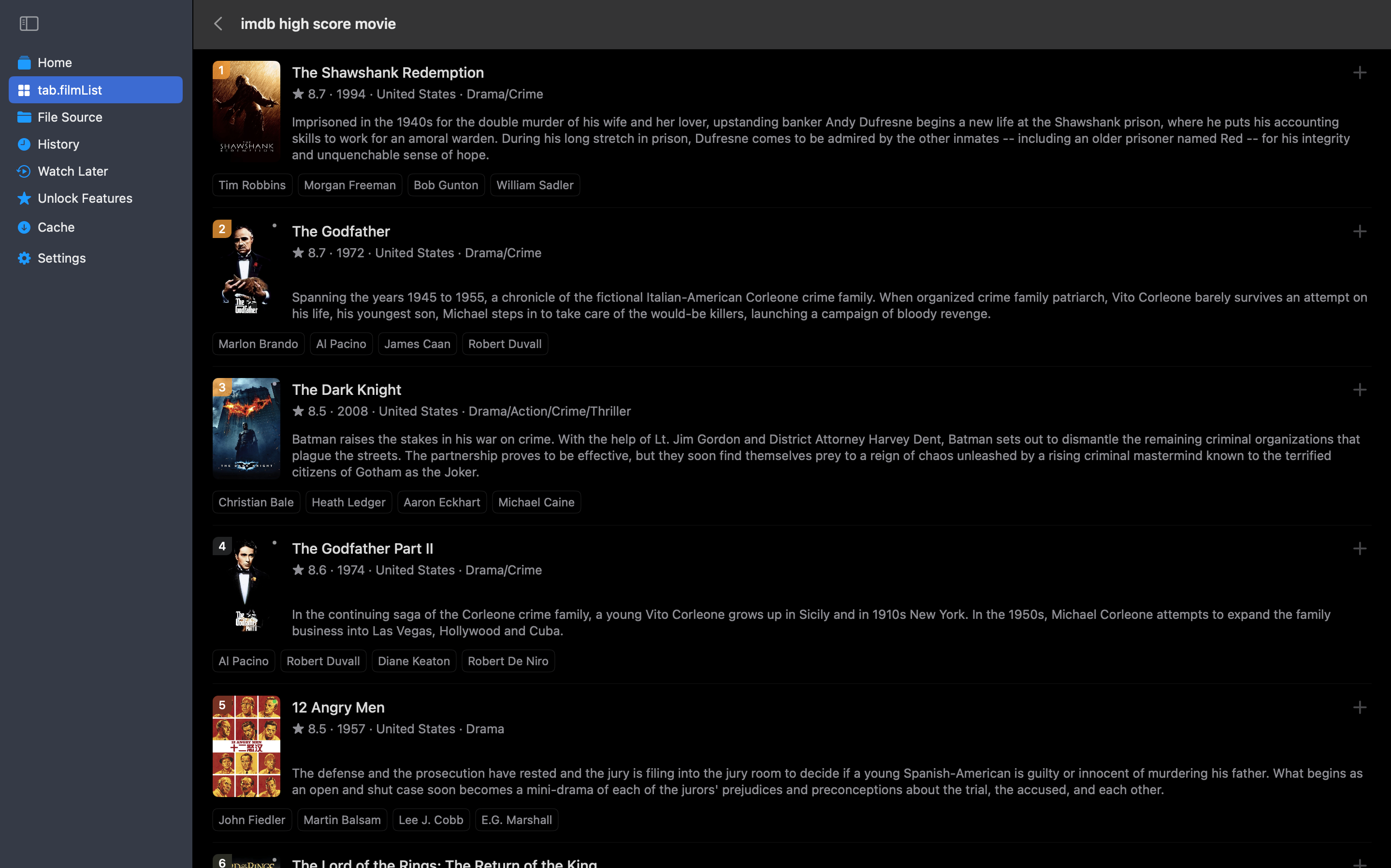 cineplayer - Screenshot 2 showing product features and functionality
